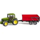 BRUDER John Deere-traktor Med Tippvagn