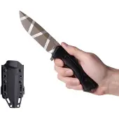 Acta Non Verba ANV P250 P250-004 Cerakote Coyote Camo, Black GRNPU, survival knife