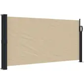 vidaXL Infällbar sidomarkis beige 100x500 cm