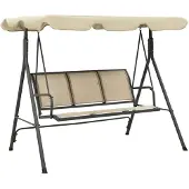 vidaXL Hammock med tak antracit och beige