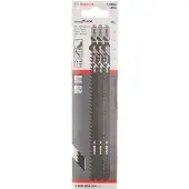 Bosch speed for Wood T 744 D - Sticksågblad - för trä, sandwichmaterial, mjuka träslag, släta trämaterial, construction wood - 3 delar - T-skaft - längd: 180 mm