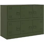 vidaXL Sidobord, Olivgrön, 99X39X73 Cm, Stål