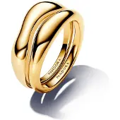 Pandora Essence Organically Shaped Stacking Rings 14k Gold-plated ring 163264C00-50
