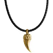 Lempikoru strong patinerat brons-läderhalsband stort 22 631 86 500