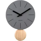 Karlsson väggklocka Arlo Pendulum matt dark grey KA5967GY