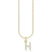 Thomas Sabo 18K guldpläterat bokstavssmycken H KE2247-414-14