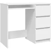 vidaXL Skrivbord vit 90x45x76 cm konstruerat trä