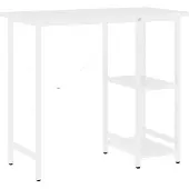 vidaXL Datorbord vit 80x40x72 cm MDF och metall