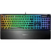 SteelSeries Apex 3 - Tangentbord - bakgrundsbelyst - USB - tangentbrytare: Whisper Quiet Gaming Switch