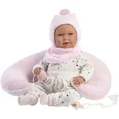 Llorens 74102 Docka baby som gråter Mimi 42 cm med roddkudde