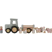 Little Dutch Traktor m. Trailer - Trä - Lilla Farm - - One Size - Bil