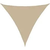 vidaXL Solsegel oxfordtyg trekantigt 4x4x4 m beige