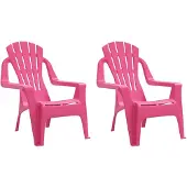 vidaXL trädgårdsstolar för barn Set med 2 st Rosa 37x34x44 cm PP 364741