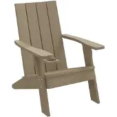 vidaXL Adirondack Trädgårdsstol Ljusbrun 75x88,5x89,5 cm PP 364175