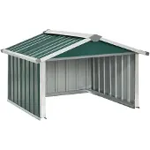vidaXL Skjul för robotgräsklippare 92x97x63 cm galvaniserat stål grön