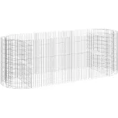 vidaXL Planteringsgabion galvaniserat järn 300x100x100 cm