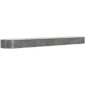 vidaXL Odlingslåda pulverlackerat stål 512x80x36 cm grå