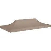 vidaXL Tak till partytält 6x3 m taupe 270 g/m²