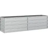 vidaXL Odlingslåda upphöjd galvaniserat stål 160x40x45 cm silver