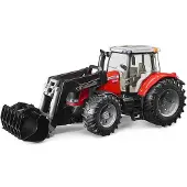 BRUDER Traktor - Massey Ferguson 7624 m. Frontlastare - 03047 - - One Size - Bil
