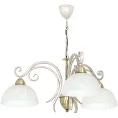 Luminex Ljuskrona Flora , dimbar, Mässing / guld, Vardagsrum / matsal, Glas, Lantlig / rustik, Ljuskronor
