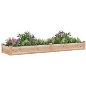 vidaXL Odlingslåda med foder 240x60x25 cm massivt granträ