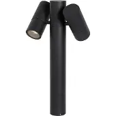 QAZQA Fristående utomhuslampa svart 50 cm 2-ljus justerbar - Duo
