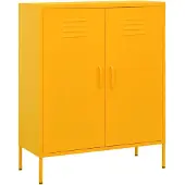 vidaXL Förvaringsskåp senapsgul 80x35x101,5 cm stål