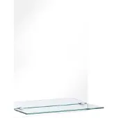 vidaXL Väggspegel med hylla 40x60 cm härdat glas
