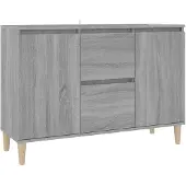 vidaXL Skåp, Grå Sonoma Ek, 101x35x70 cm, Träbaserat Material