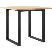 vidaXL Matbord O-ram 90x90x75,5 cm massiv furu och gjutjärn