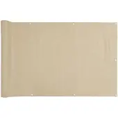 vidaXL Balkongskärm beige 90x500 cm oxfordtyg