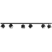 Aldex Takspotlight 1047PL_K, 6 lampor, svart 1047PL_K , dimbar, Svart, Vardagsrum / matsal, Metall, Modern, Spotlight