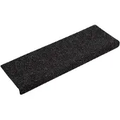 vidaXL Trappstegsmattor 15 st nålad 65x21x4 cm svart