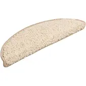 vidaXL Trappmattor 15 st. 56X17X3 Cm Krämigt Halvrundt