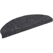 vidaXL Trappstegsmattor självhäftande 15 st brodyr 65x21x4 cm mörkgrå