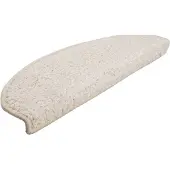 vidaXL Trappmattor 15 st 65x21x4 cm vita halvrunda stora