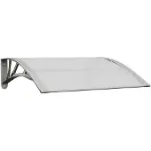 vidaXL Entrétak grå och transparent 80x75 cm polykarbonat