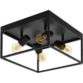 Eglo Taklampa Silentina, dimbar, Svart, Vardagsrum / matsal, Metall, Taklampa