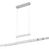 TRIO Lighting Pendellampa Trajan, dimbar, Aluminium / grå / zink, Vardagsrum / matsal, Metall, Modern