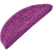 vidaXL Trappmattor 15 st 65x21x4 cm violett halvrunda stora
