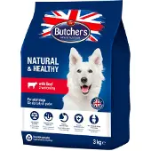 Butcher's Natural&amp;Healthy torrfoder för hundar med nötkött 3 kg