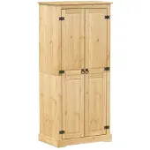 vidaXL Garderob Corona 76x50x170 cm massiv furu