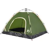 vidaXL Campingtält 3 personer grön snabbrest