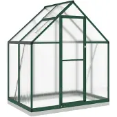 vidaXL Växthus med ram grön 169x114x202 cm aluminium