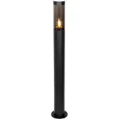 QAZQA Modern utomhusstolpelampa svart 110 cm IP44 - Rox