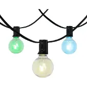 QAZQA Utomhus ljusslinga 10m inkl LED 10 lampor RGBW solcell - Russell