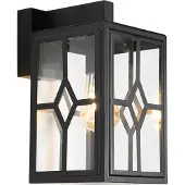QAZQA Klassisk utomhusvägglampa svart IP44 - Dover