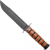 Ka-Bar USN 5025 Plain Edge, Leather, FRN sheath, survival knife