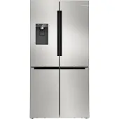 Bosch Serie | 6 KFD96APEA - Kylskåp/frys - nedre frys med fransk dörr med vattenbehållare, isbehållare - bredd: 90.5 cm - djup: 73.1 cm - höjd: 183...